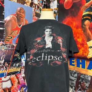 The Twilight Saga Eclipse Movie T-Shirt Black Robert Pattinson 2010 Y2K Sz XL